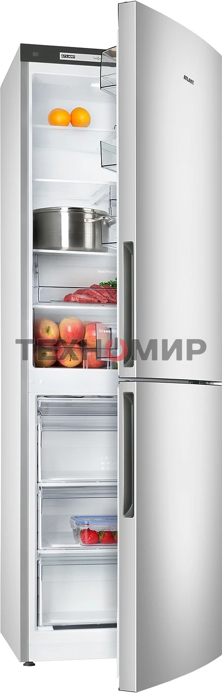 Холодильник Atlant XM-4621-181 серебристый двухкамерный 205/119л морозилка снизу