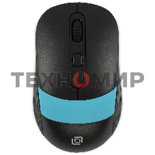 Мышь беспроводная Oklick 310MW черный/синий, 3200 dpi, радиоканал, USB, кнопки - 4