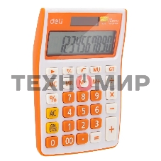 Калькулятор настольный Deli E1238/OR оранжевый 12-разр.