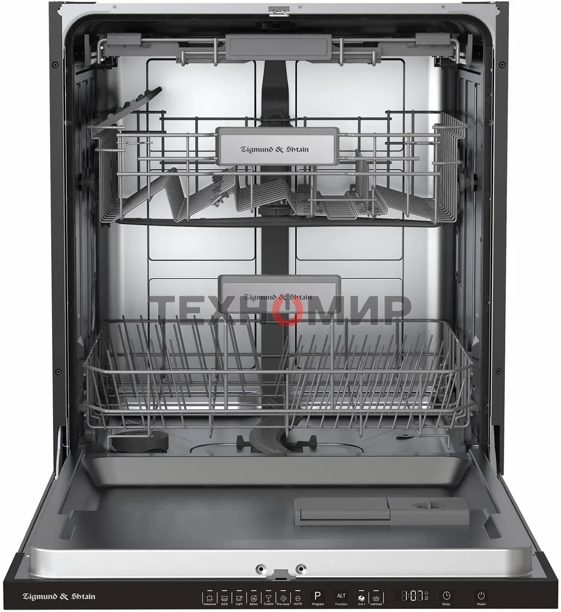 Встраиваемая посудомоечная машина Zigmund & Shtain DW 308.6, черный, 59.6 см, 14 компл., 49 дБ, класс A++
