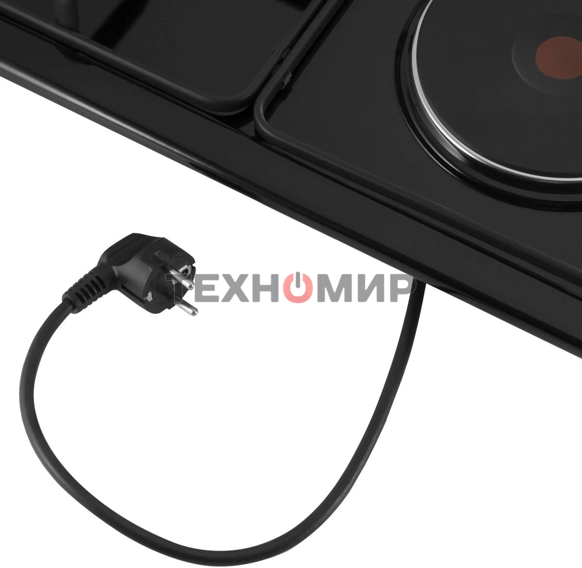 Комбинированная варочная панель Maunfeld EEHE.64.5EB/KG, 4 конфорки, эмалированная сталь, черный