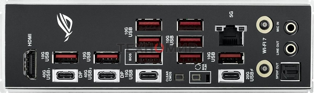 Материнская плата ASUS ROG STRIX X870E-E GAMING WIFI, AM5, AMD X870E, 4xDDR5, 4xSATA, 5xM.2, 1xPCI-E 5.0 x16, 1xPCI-E 4.0 x4, 1xHDMI, 1xUSB-C 3.2 Gen 2, 1xUSB-C 3.2 Gen 2x2, 2xUSB-C 4.0, 1x 5Gb LAN, 9xUSB-A 3.2 Gen 2, 2x3.5 мм, TOSLINK, 1xWi-Fi 7, ATX