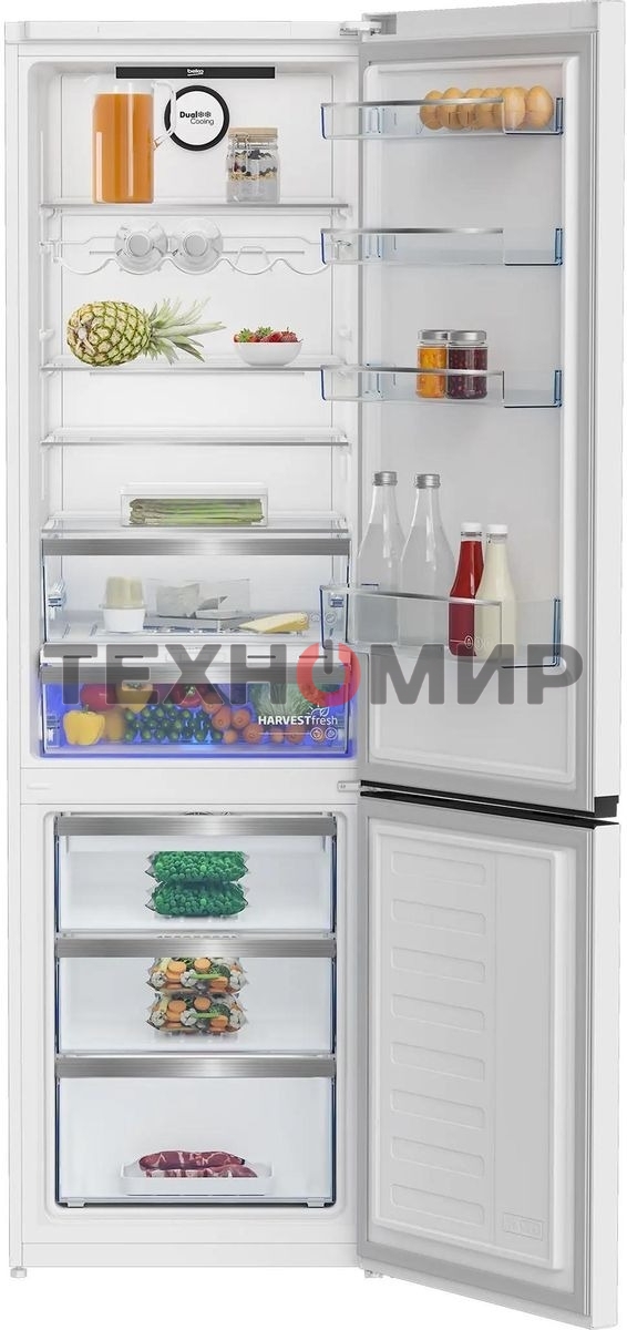 Холодильник Beko B5RCNK403ZW белый двухкамерный 257/100л морозилка снизу, No Frost