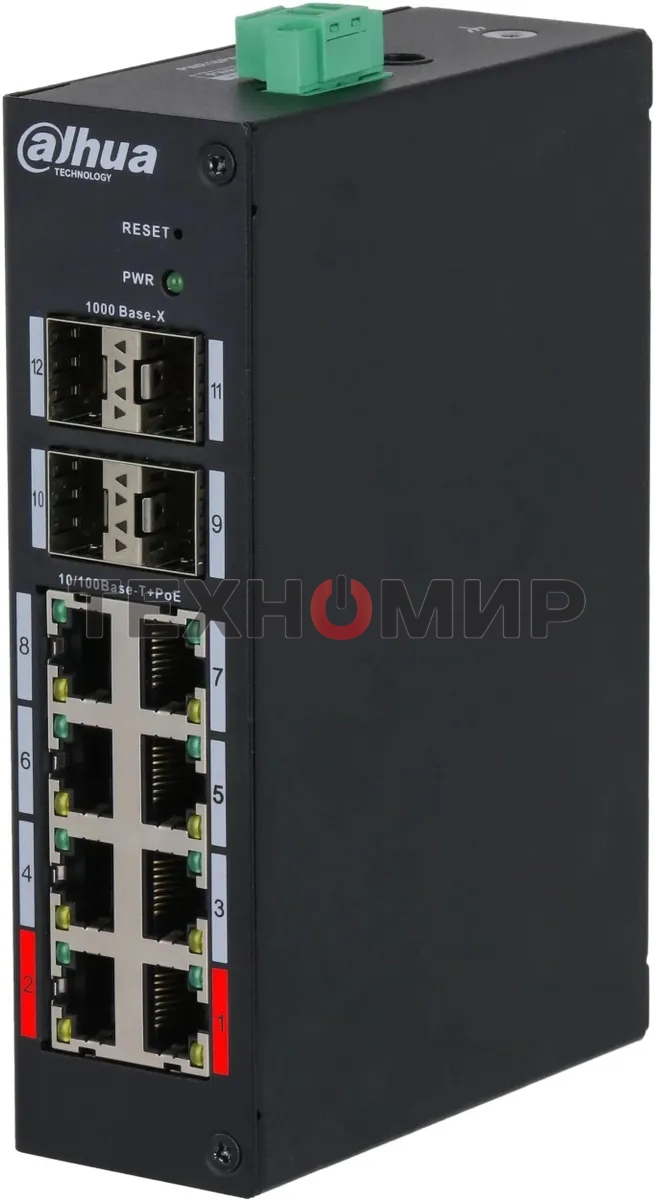 Коммутатор Dahua DH-HS4412-8ET-120 управляемый