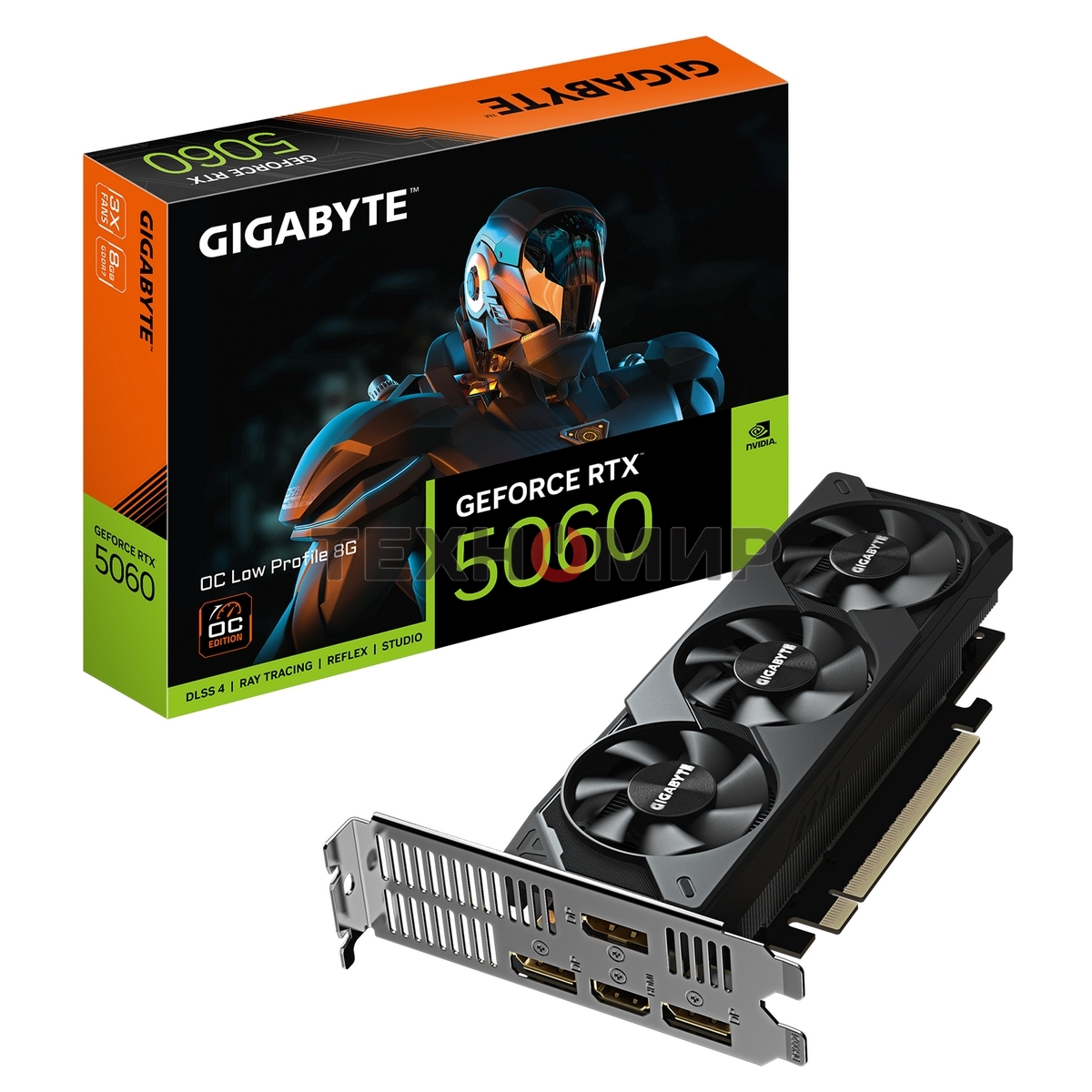 Видеокарта Gigabyte PCI-E 5.0 GV-N5060OC-8GL 1.0 NVIDIA GeForce RTX 5060 8Gb 128bit GDDR7 2512/28000 HDMIx1 DPx3 HDCP Ret low profile