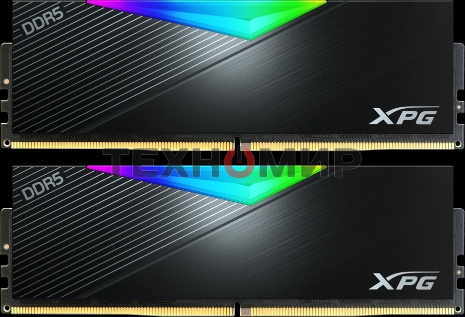 Оперативная память XPG Lancer, DDR5, 32Gb (2x16GB), 8000MHz, CL38, DIMM, с радиаторами, RGb черный