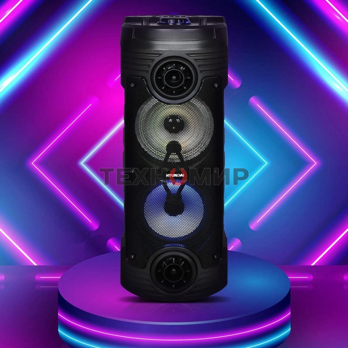 Минисистема Hyundai H-MC170 черный 80Вт/FM/USB/BT/SD/MMC