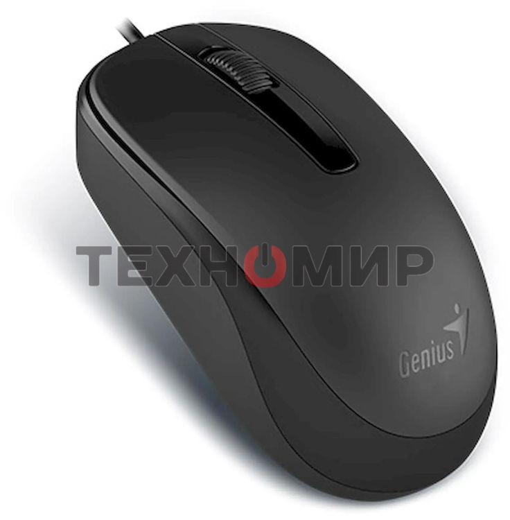 Мышь проводная Genius DX-120 черный, 1000 dpi, USB, кнопки - 3