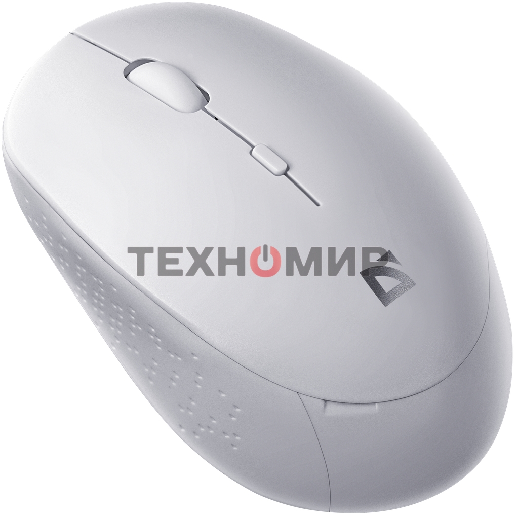 Мышь беспроводная Defender Auris MB-027 белый, 1600 dpi, радиоканал, USB, кнопки - 4