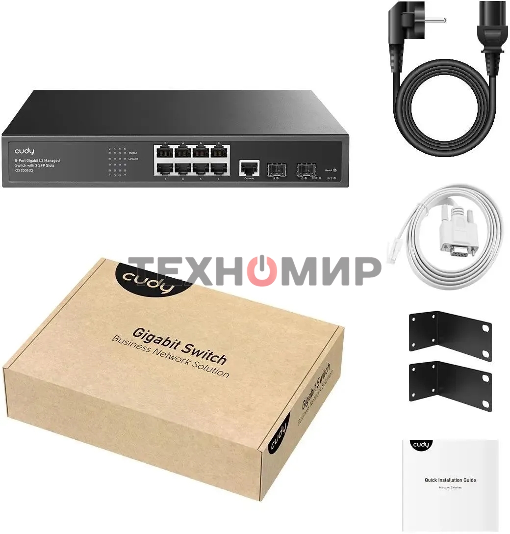 Коммутатор Cudy GS2008S2 (L2) 8x1 Гбит/с 2SFP управляемый