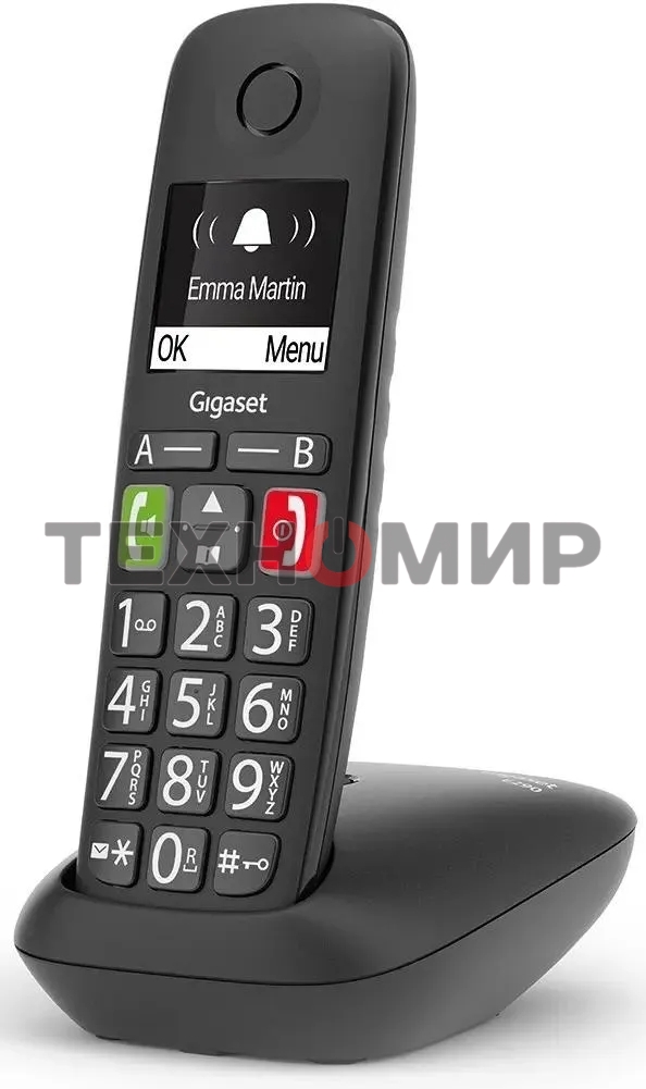 Радиотелефон Dect Gigaset E290 SYS черный АОН