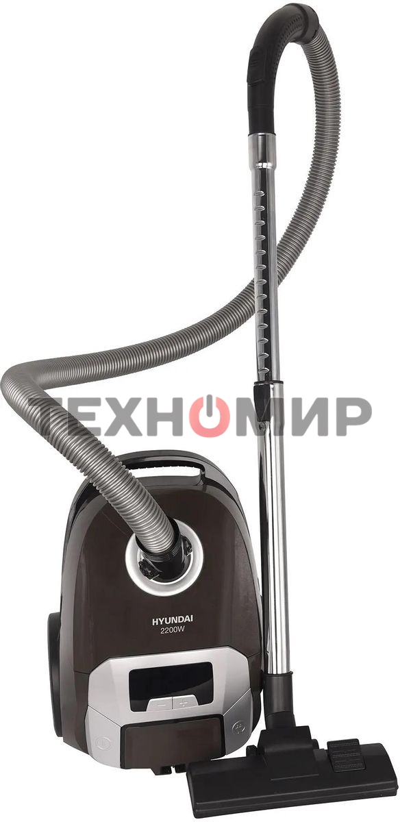 Пылесос Hyundai HYV-B4055 темно-коричневый, 380/2000 Вт, уборка сухая, пылесборник мешок 2.5 л