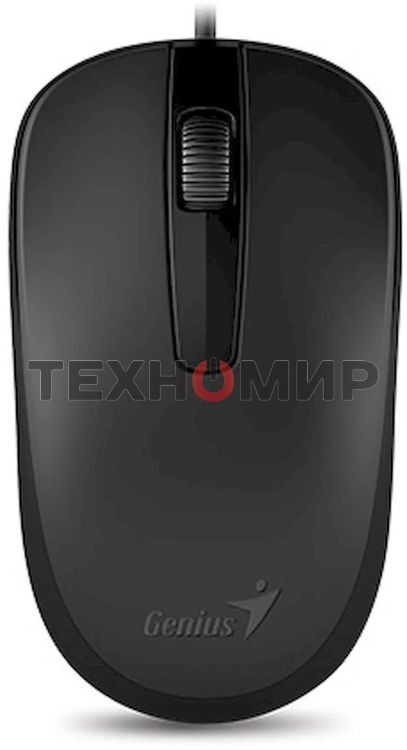 Мышь проводная Genius DX-120 черный, 1000 dpi, USB, кнопки - 3