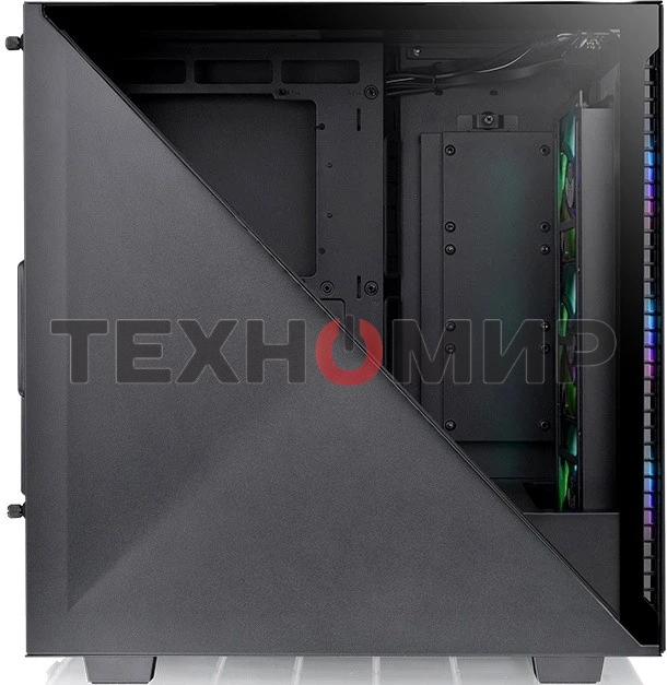 Компьютерный корпус Thermaltake Divider 300 TG ARGb черный без БП ATX 2x120мм 2xUSB 3.0 audio front door bott PSU