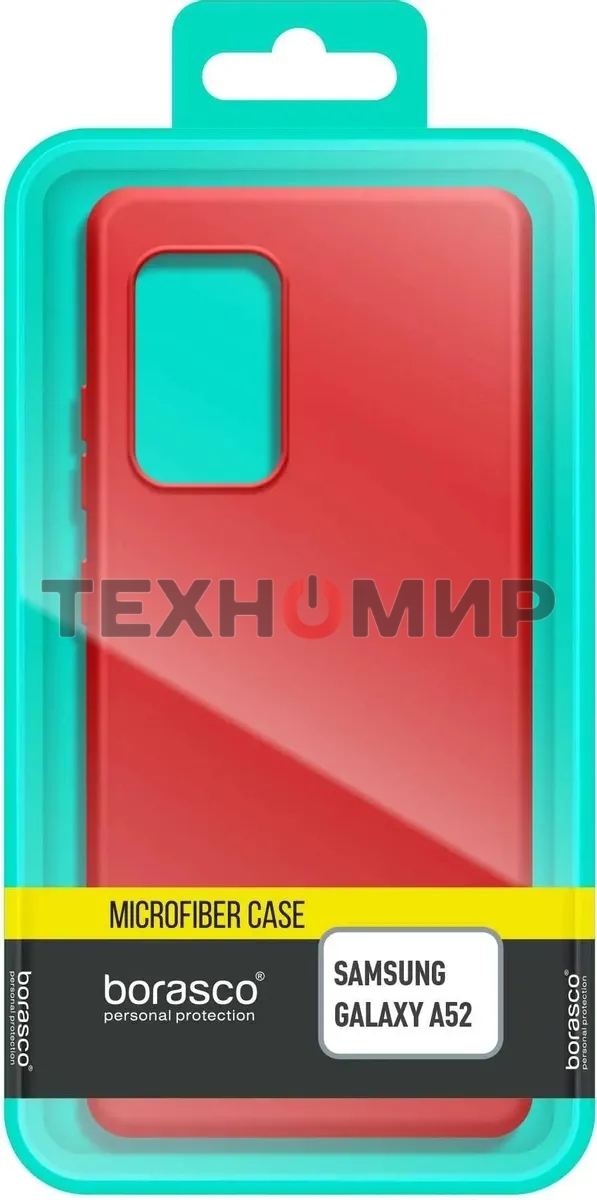 Чехол (клип-кейс) BORASCO Microfiber Case, для Samsung Galaxy A52, красный