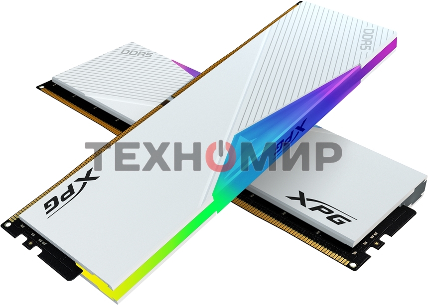 Оперативная память XPG Lancer, DDR5, 64GB (2x32GB), 6000MHz, CL30, DIMM, с радиаторами, белый