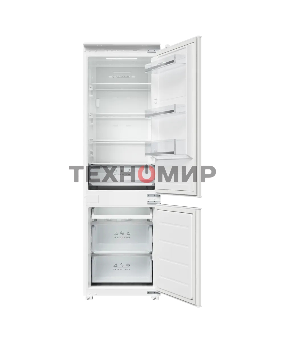 Встраиваемый холодильник Kuppersberg RBN 1761, High-Tech, ВхШхГ 178.5х54х55 см, объем 274 л, инверторный компрессор, электронное управление, скользящее крепление фасада, No Frost, LED освещение, супер заморозка, энергоэффективность А++