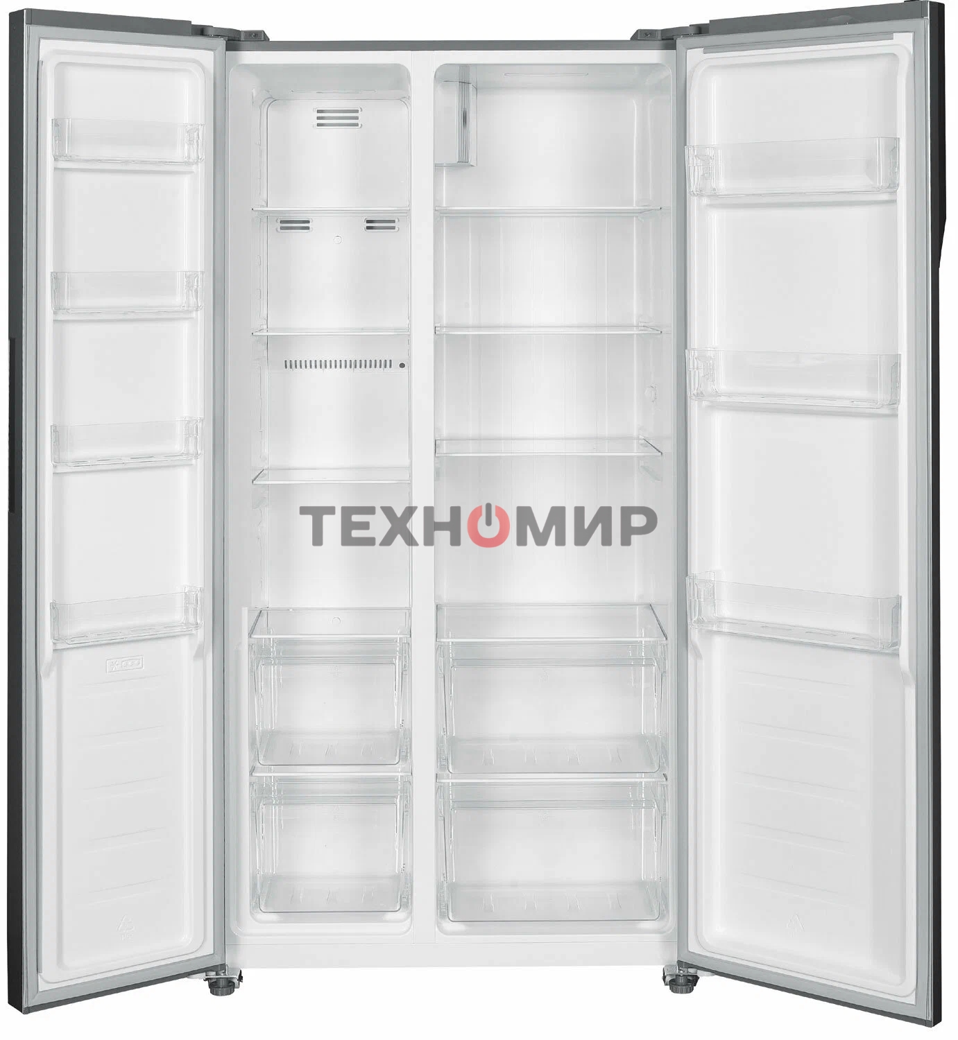 Холодильник Kraft KF-MS4801XI серый двухкамерный, 316/164 л, морозилка сбоку, No Frost, Side-by-Side