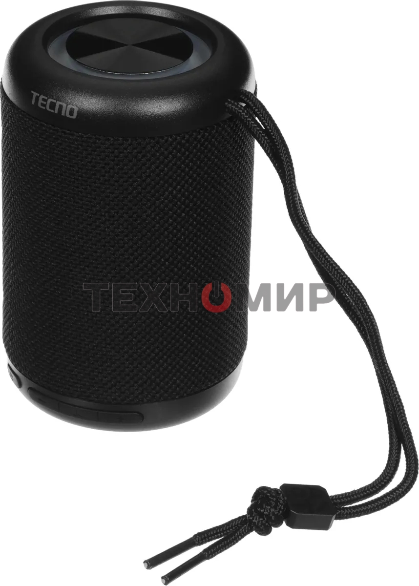Колонка портативная Tecno S3 Square черный 3W 1.1 BT 2000mAh (S3)