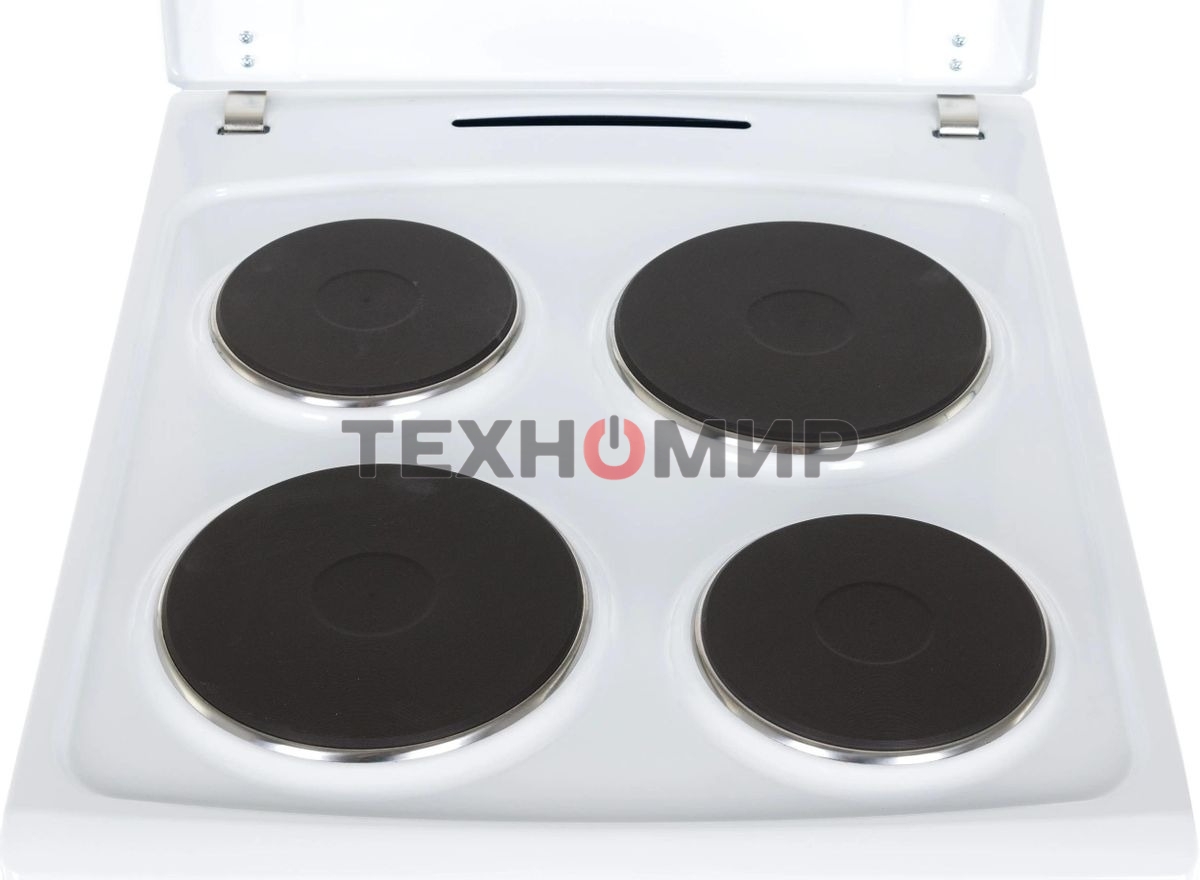 Плита электрическая Hansa FCEW53000 белый, конфорок 4 шт, духовка 68 л, 50 см x 85 см x 60 см