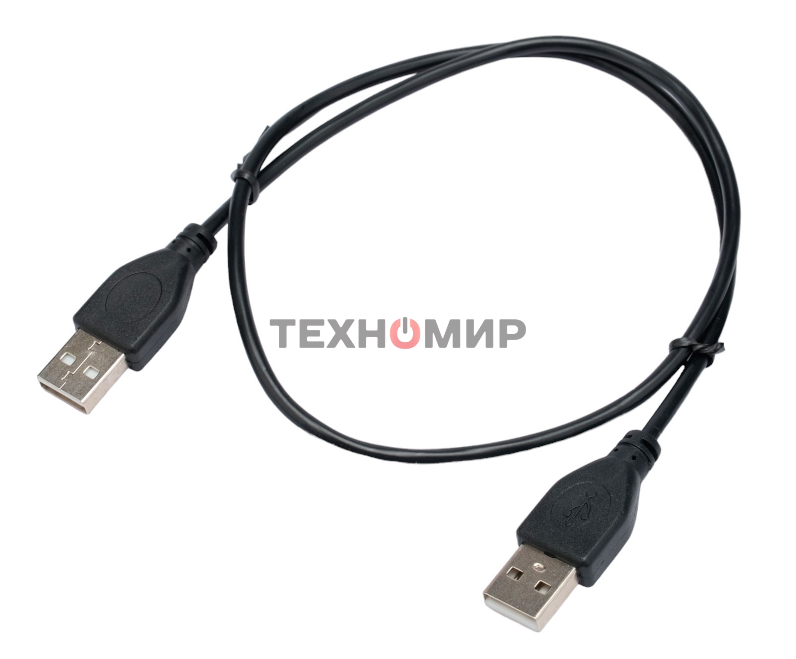Кабель USB2.0 Cablexpert CC-USB2-AMAM-0.6M, AM/AM, экран, 28/26AWG, медь, Pro, 0.6м, черный, пакет