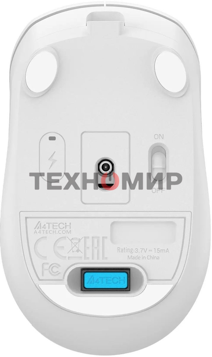 Мышь беспроводная A4Tech Fstyler FG15C Air2 белый, 1200 dpi, радиоканал, USB, кнопки - 3