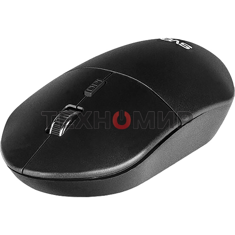Мышь беспроводная SVEN RX-515SW черный, 1600 dpi, радиоканал, USB, кнопки - 4