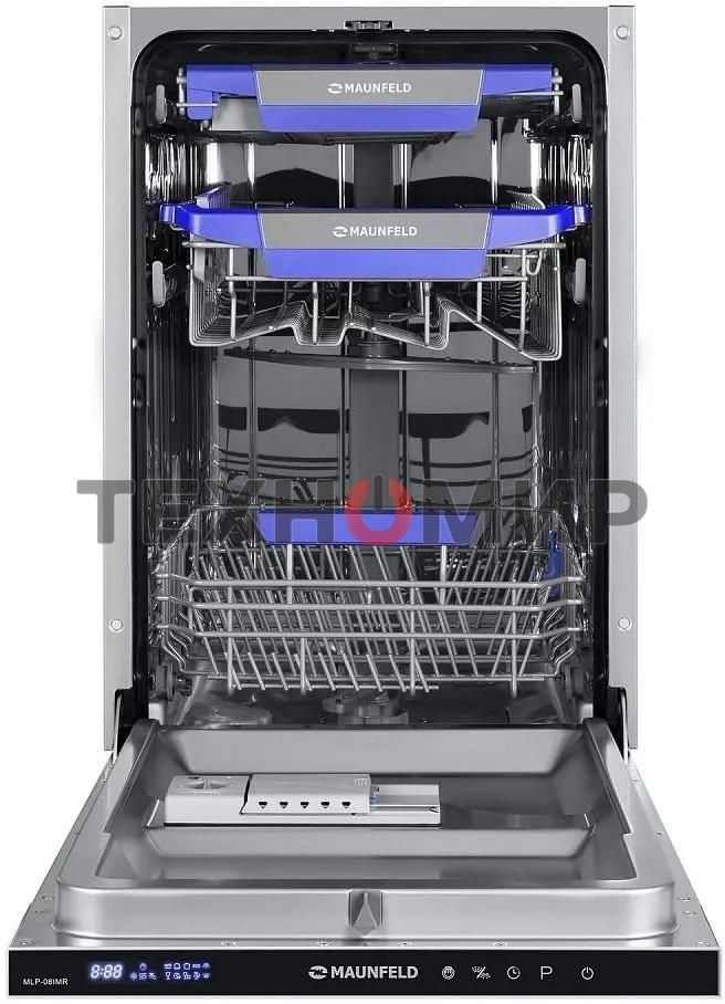 Встраиваемая посудомоечная машина Maunfeld MLP-08IMR, белый/черный, 44.5 см, 10 компл., 47 дБ, класс A++