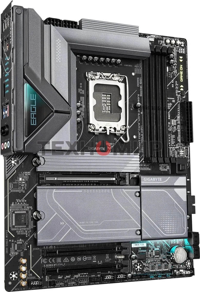Материнская плата Gigabyte Z890 EAGLE WIFI7, LGA 1851, Intel Z890, 4xDDR5, 4xSATA, 4xM.2, 1xPCIe 5.0 x16, 2xPCIe 4.0 x4, 1xDP, 1xUSB Type-C, 1x2.5Gb LAN, 2xUSB-A 3.2 Gen 2, 3xUSB-A 3.2 Gen 1, 4xUSB 2.0, 3x3.5 мм, 7.1, ATX
