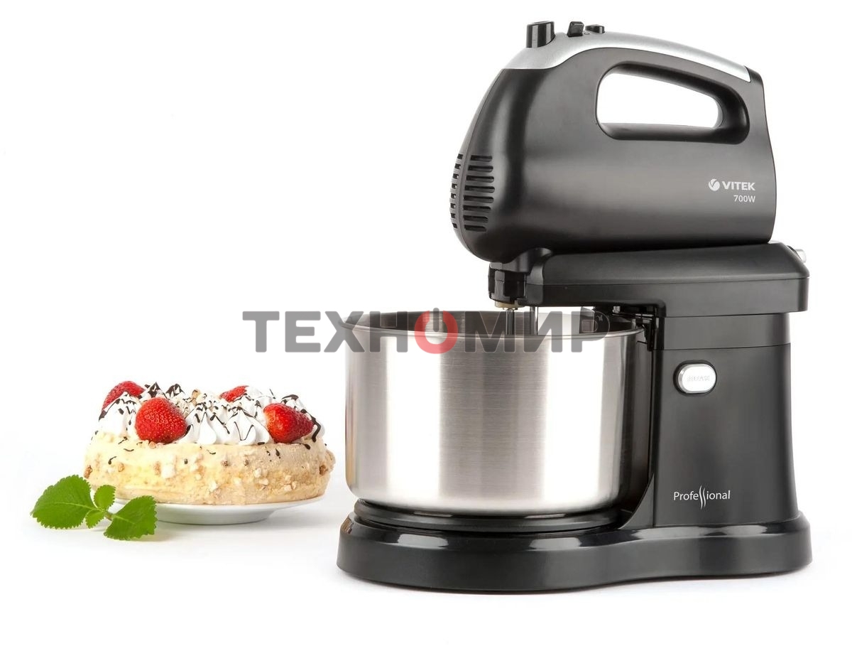 Миксер Vitek VT-1417 ST, 700 Вт, 2,8л., с чашей, черный