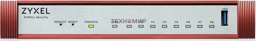 Межсетевой экран Zyxel USG FLEX 100H с подпиской Gold на 1 год (AS, AV, CF, IDP/DPI, Sandboxing, SecuReporter), 8xRJ-45: 1G (LAN/WAN), 1xUSB3.0 **