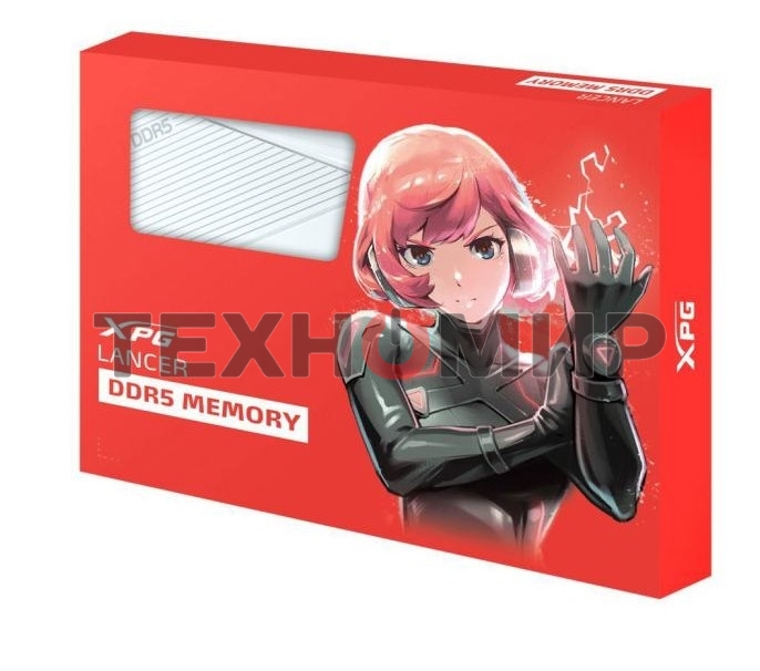 Оперативная память XPG Lancer, DDR5, 64GB (2x32GB), 6000MHz, CL30, DIMM, с радиаторами, белый