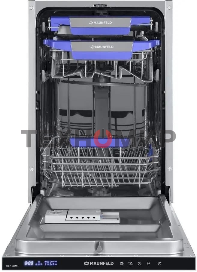 Встраиваемая посудомоечная машина Maunfeld MLP-08IMR, белый/черный, 44.5 см, 10 компл., 47 дБ, класс A++