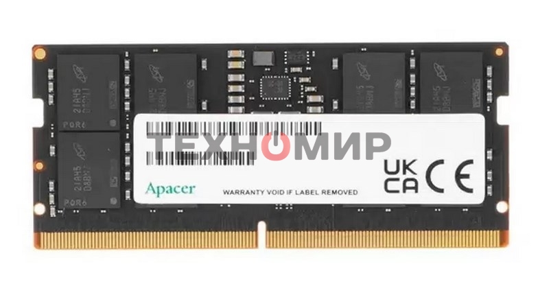 Оперативная память Apacer, DDR5, 16GB (1x16GB), 4800MHz, CL40, SO-DIMM