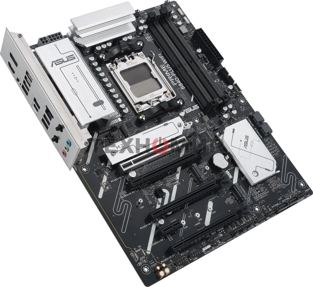 Материнская плата ASUS PRIME B840-PLUS WIFI, AM5, AMD B840, 4xDDR5, 4xSATA, 3xM.2, 1xPCIe 4.0 x16, 1xPCIe 3.0 x16, 2xPCIe 3.0 x16, 1xPCIe 3.0 x1, 1xDP, 1xHDMI, 1x 2.5Gb LAN, 8xUSB-A, 3x3.5 мм, 7.1, ATX