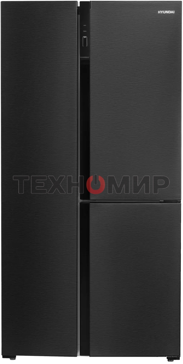 Холодильник Hyundai CS5073FV графит трехкамерный инвертер Side by Side 292/167л морозилка сбоку