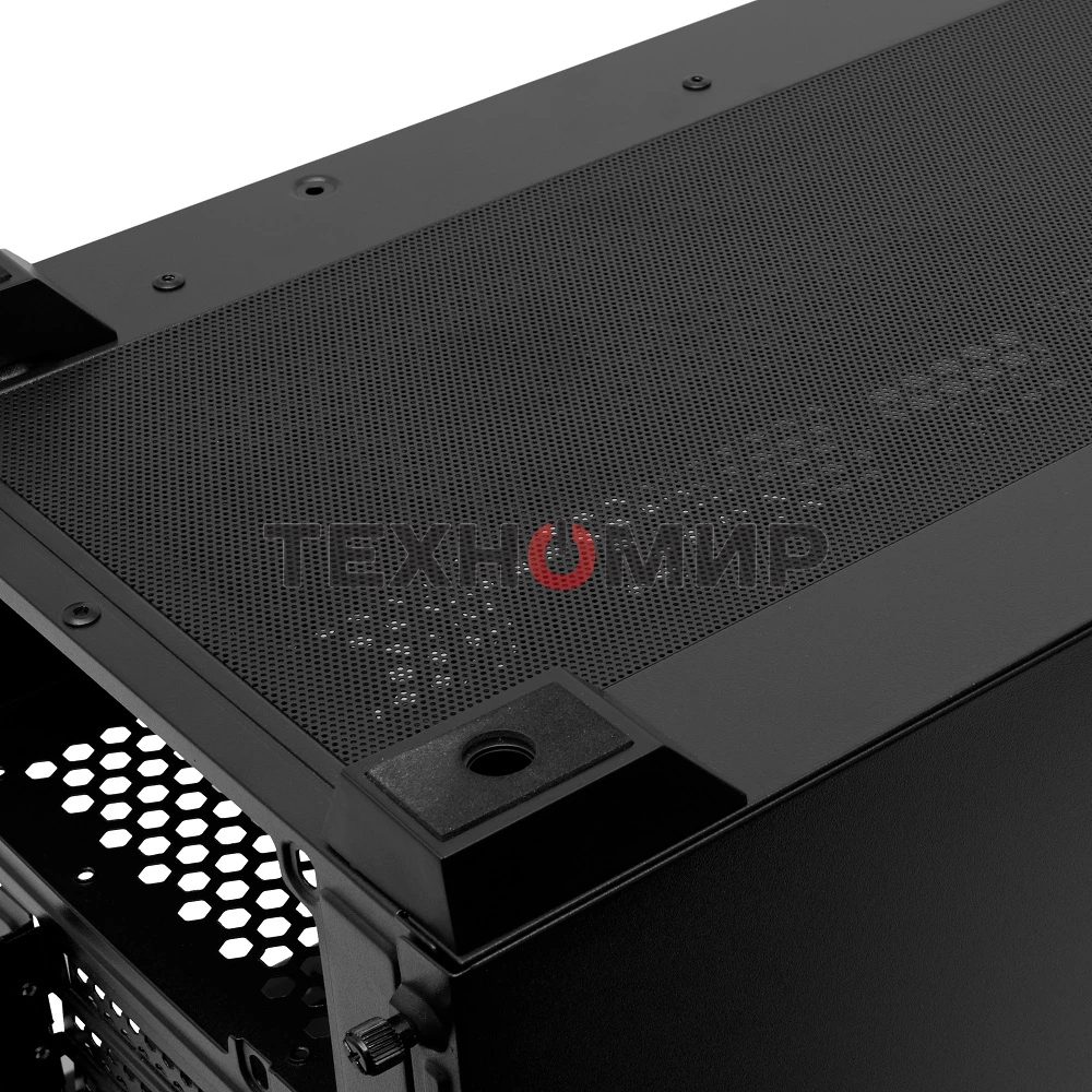 Компьютерный корпус без блока питания Case HSPD M740, Mesh Mid Tower, черный, TG, 0.6 SPCC, no fans, E-ATX, ATX, mATX, mITX, 170/400/200мм, 4x2.5