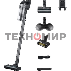 Пылесос вертикальный/ручной Samsung VS20B75ADR5/EV черный/серый, питание от аккумулятора, 200 Вт, уборка влажная/сухая, пылесборник 0.8 л, работа от АКБ max 60 мин.