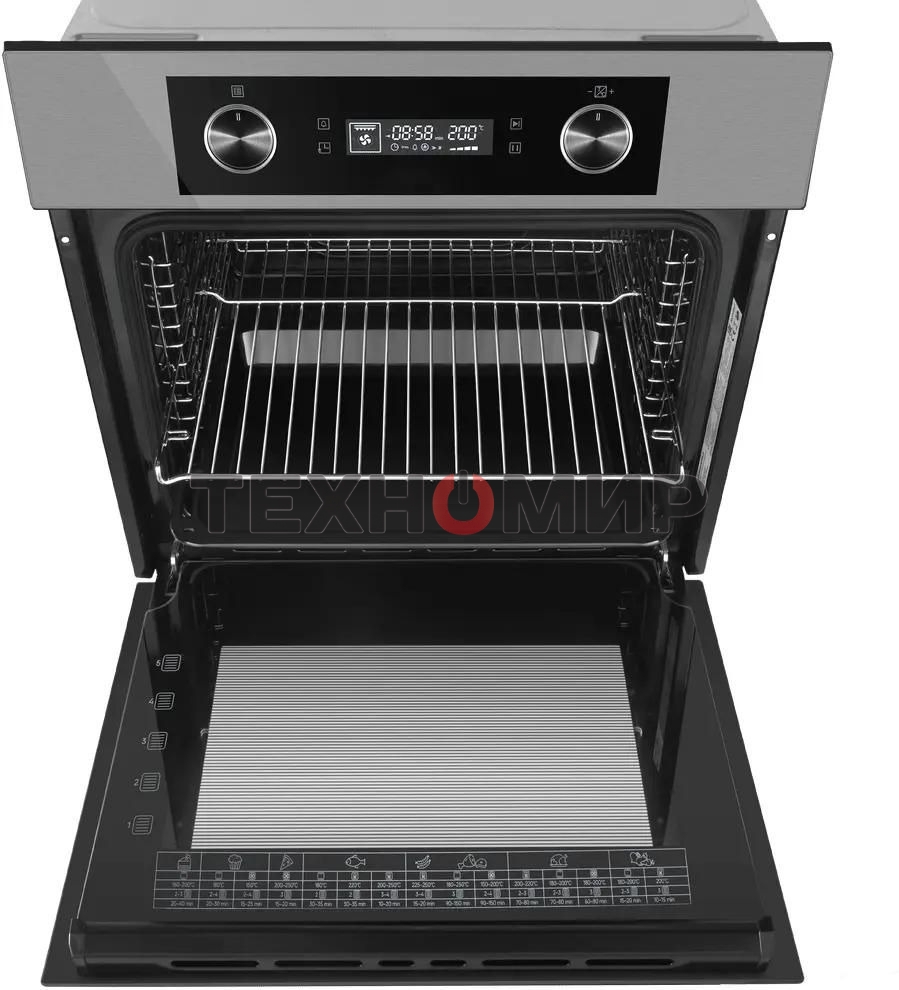 Шкаф духовой электрический Maunfeld AEOH60102S, 60л, дверца с 3 стеклами, нержавеющая сталь