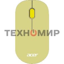 Мышь беспроводная Acer OMR205 зеленый/желтый, 1200 dpi, радиоканал, USB, кнопки - 3