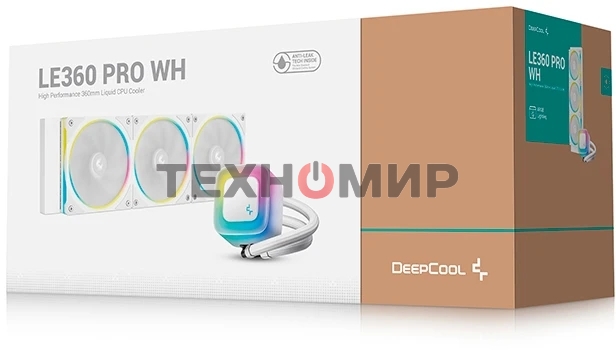 Система жидкостного охлаждения Deepcool LE360 PRO Wh ARGb Soc-AM5/AM4/1200/1700/1851 белый 4-pin 19-33dB Al 300W 1817gr Ret (R-LE360PRO-WHAMMC-G-1)