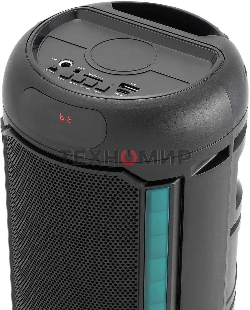 Минисистема Hyundai H-MC1221 черный 15Вт FM USB BT SD/MMC