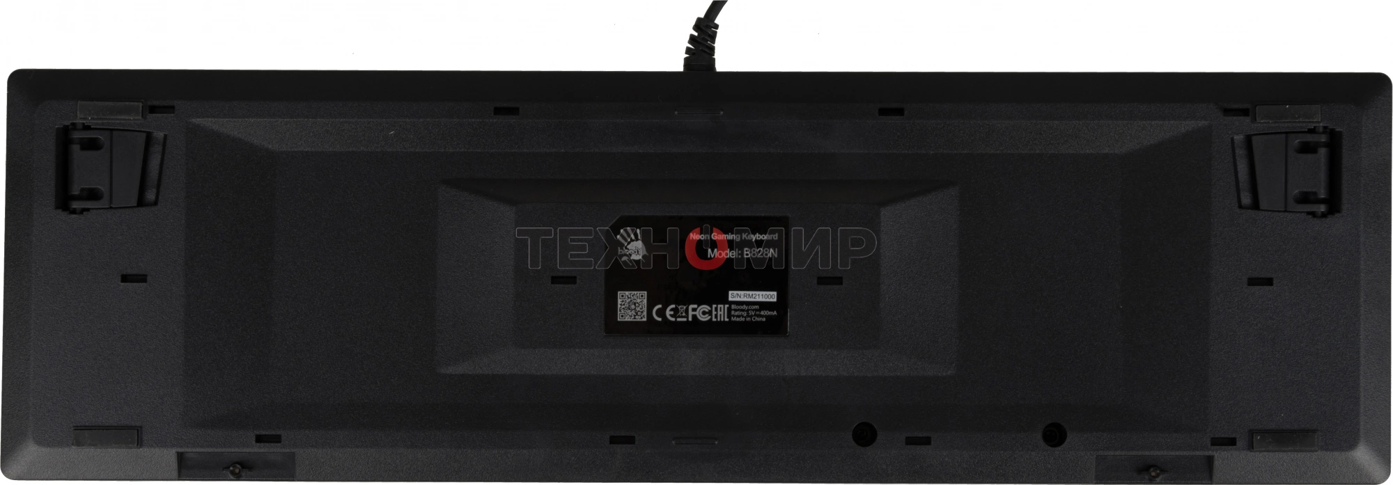 Клавиатура проводная A4Tech Bloody B828N USB черный/серый