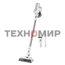 Пылесос вертикальный/ручной Polaris PVCS-5000 белый, питание от аккумулятора, 100 Вт, уборка сухая, пылесборник 0.5 л, время работы от АКБ max 40 мин