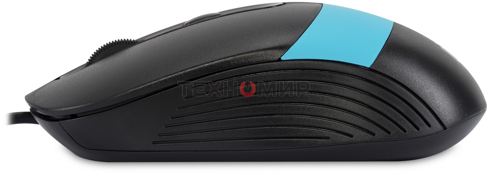 Мышь проводная Oklick 310M черный/синий, 2400 dpi, USB, кнопки - 4