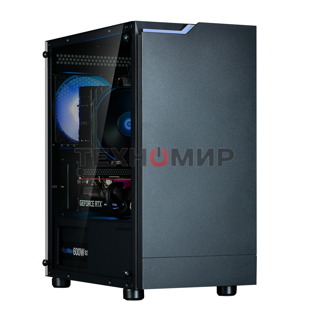 Компьютерный корпус ZALMAN T4 PLUS, MATX, черный, WINDOW, 1 x Combo (3.5'' or 2.5''), 1x3.5'', 2x2.5
