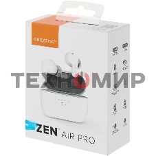 Гарнитура вкладыши Creative Zen Air Pro белый беспроводные bluetooth в ушной раковине (51EF1090AA000)