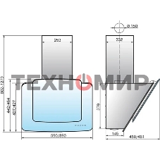 Вытяжка наклонная Elikor Кварц 90П-1000-Е4Д белый, 89 см, 1000 куб. м/ч, 59 дБ