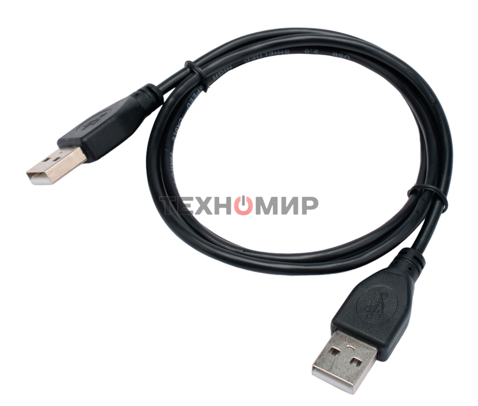 Кабель USB2.0 Cablexpert CC-USB2-AMAM-1M, AM/AM, экран, 28/26AWG, медь, Pro, 1м, черный, пакет