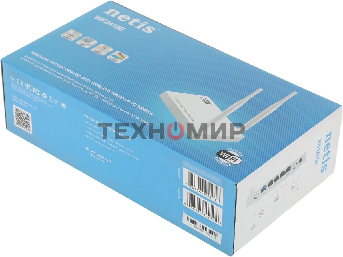 Роутер WRL Router Netis 300MBPS 10/100M 4P WF2419E